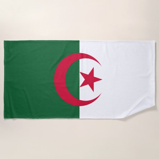 Serviette De Plage Drapeau Algérie (Devant)