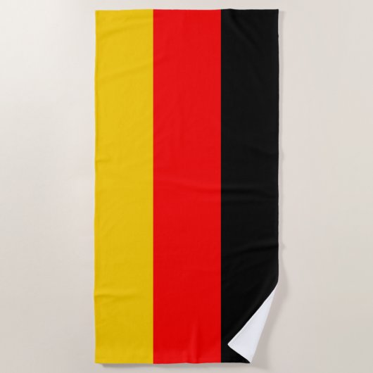 Serviette De Plage Drapeau allemand (Devant)
