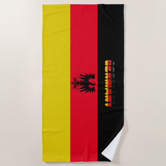 Serviette De Plage Drapeau allemand (Devant)