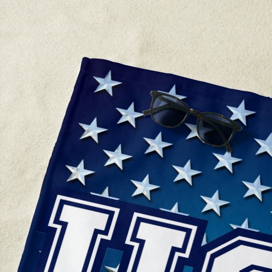 Serviette De Plage Drapeau américain (En situation)