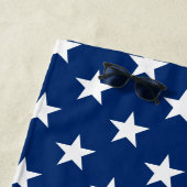 Serviette De Plage Drapeau américain des États-Unis Monogramme Nom de (En situation)