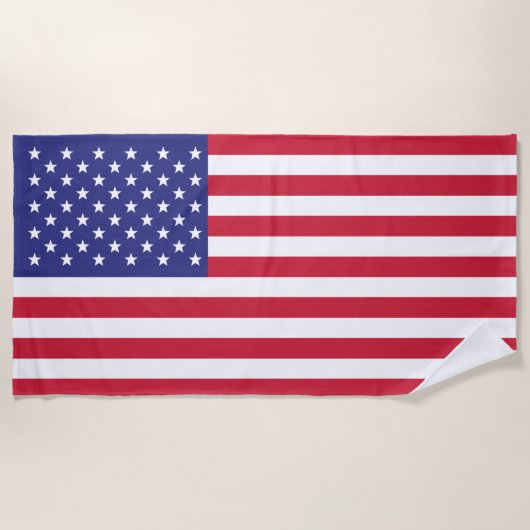 Serviette De Plage Drapeau américain Étoiles patriotiques (Devant)