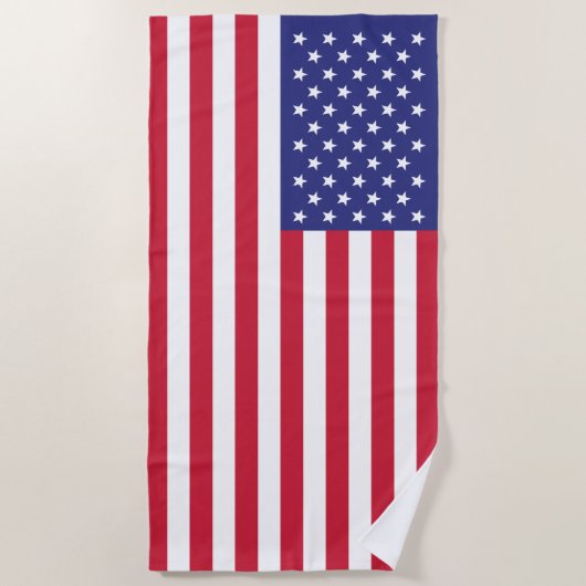 Serviette De Plage Drapeau américain Étoiles patriotiques (Devant)