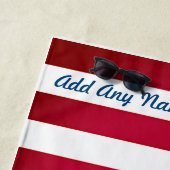 Serviette De Plage Drapeau américain personnalisé (En situation)