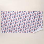Serviette De Plage Drapeau américain Rouge Bleu Patriotique (Devant)