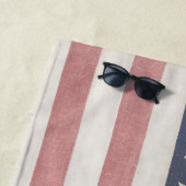 Serviette De Plage Drapeau américain rustique Americana (En situation)