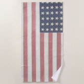 Serviette De Plage Drapeau américain rustique Americana (Devant)