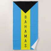 Serviette De Plage Drapeau Bahamas (Devant)