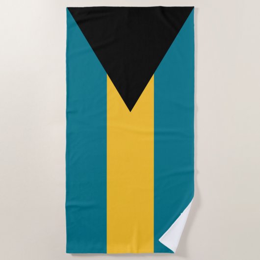 Serviette De Plage Drapeau Bahamas Splendide patriotique (Devant)