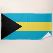 Serviette De Plage Drapeau bahaméen (Devant)