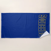 Serviette De Plage Drapeau barbadien Bajan Caraïbes (Devant)