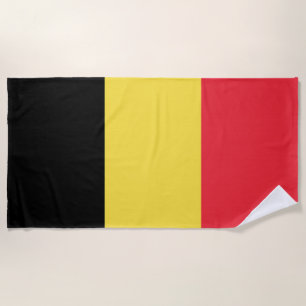 Serviette De Plage Drapeau belge patriotique