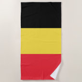 Serviette De Plage Drapeau belge patriotique (Devant)