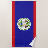 Serviette De Plage Drapeau bélizien (Devant)