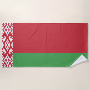Serviette De Plage Drapeau Biélorusse Patriotique
