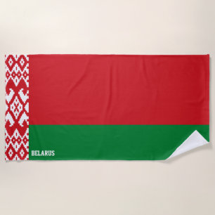 Serviette De Plage Drapeau Biélorussie Splendide Patriotique