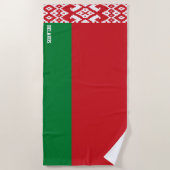 Serviette De Plage Drapeau Biélorussie Splendide Patriotique (Devant)
