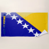 Serviette De Plage Drapeau bosnien (Devant)