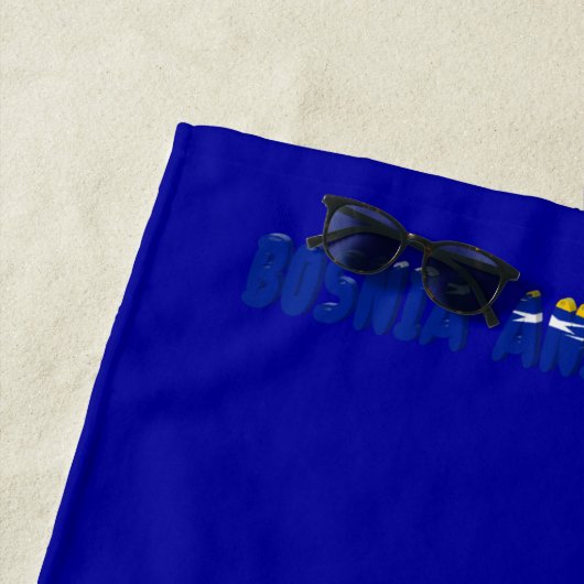 Serviette De Plage Drapeau bosnien (En situation)