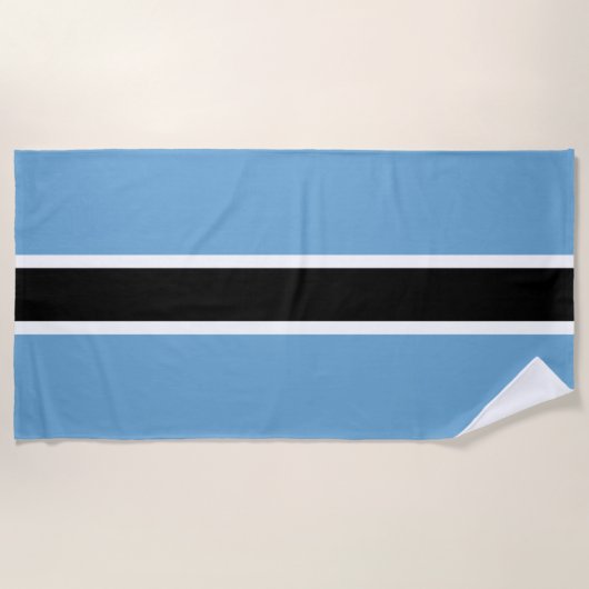 Serviette De Plage Drapeau botswanais (Botswana) (Devant)