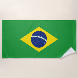 Serviette De Plage Drapeau Brésil