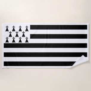 Serviette De Plage Drapeau breton patriotique