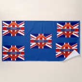 Serviette De Plage Drapeau britannique/métro de Londres (Devant)