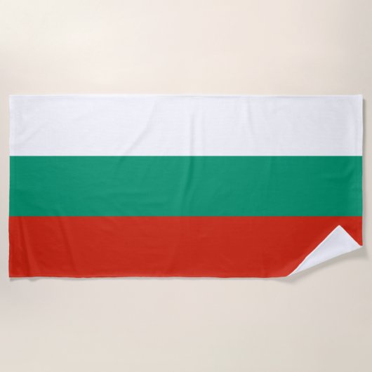 Serviette De Plage Drapeau Bulgare Patriotique (Devant)