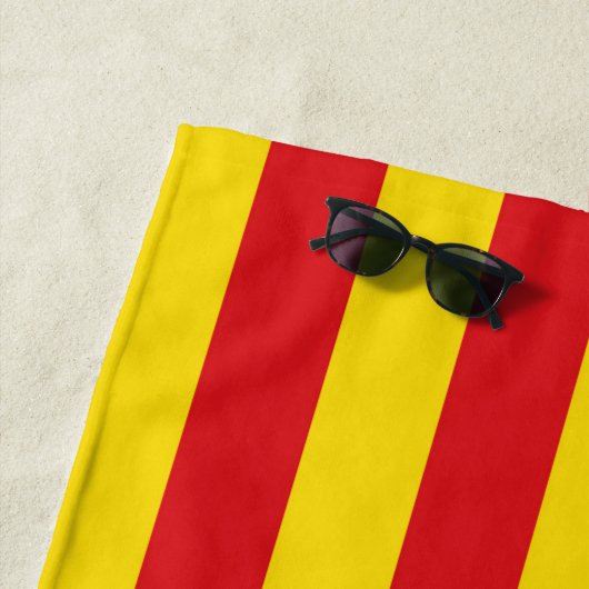 Serviette De Plage Drapeau catalan (En situation)