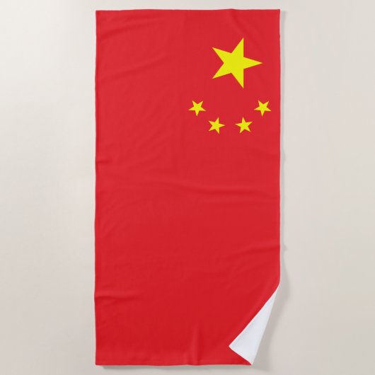 Serviette De Plage Drapeau chinois (Devant)