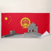Serviette De Plage Drapeau chinois (Devant)