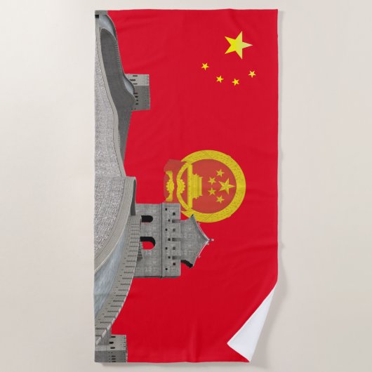 Serviette De Plage Drapeau chinois (Devant)