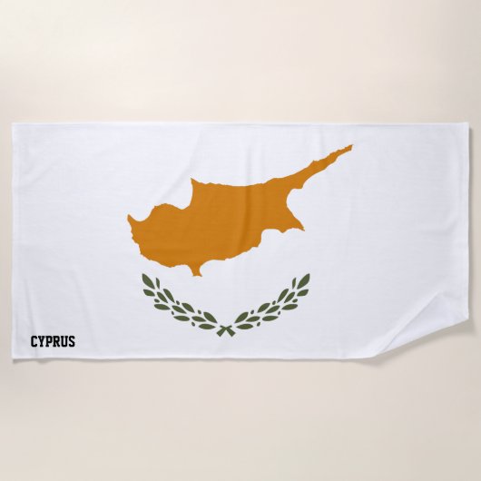 Serviette De Plage Drapeau Chypre Splendide patriotique (Devant)