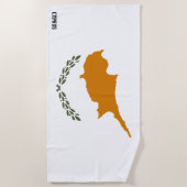 Serviette De Plage Drapeau Chypre Splendide patriotique (Devant)