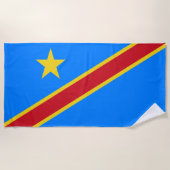Serviette De Plage Drapeau Congo Kinshasa (Devant)