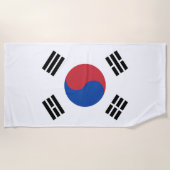 Serviette De Plage Drapeau Corée du Sud (Devant)