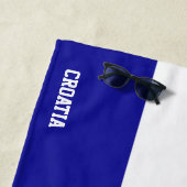 Serviette De Plage Drapeau Croatie Splendide patriotique (En situation)