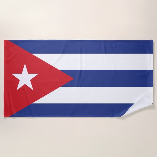Serviette De Plage Drapeau Cuba (Devant)