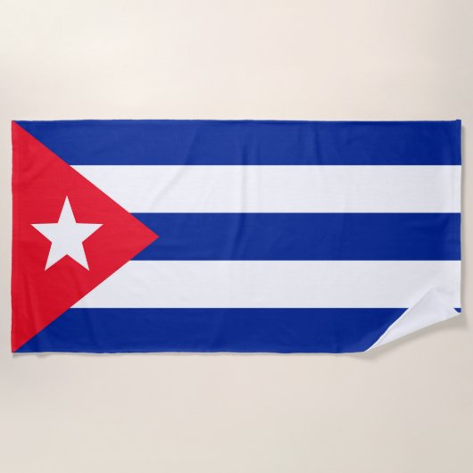 Serviette De Plage Drapeau Cuba (Devant)