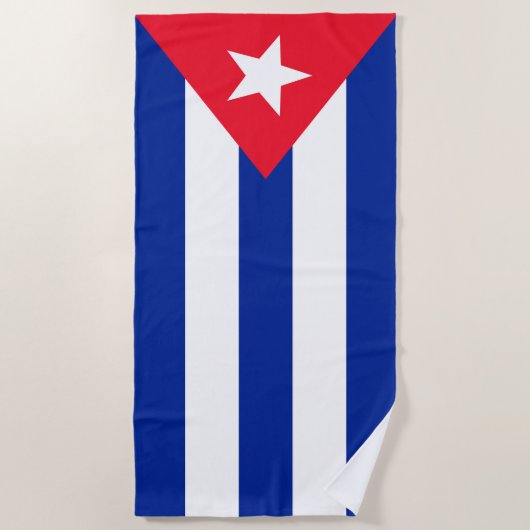 Serviette De Plage Drapeau Cuba (Devant)