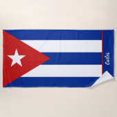 Serviette De Plage Drapeau cubain (Devant)