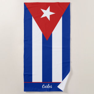 Serviette De Plage Drapeau cubain
