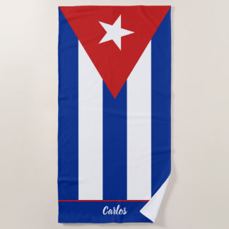 Serviette De Plage Drapeau cubain