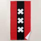 Serviette De Plage Drapeau d'Amsterdam (Devant)