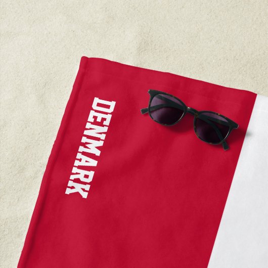 Serviette De Plage Drapeau Danemark Splendide patriotique (En situation)