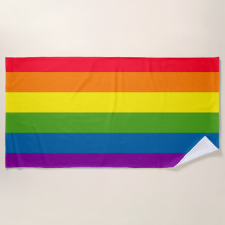 Serviette De Plage Drapeau d'arc-en-ciel de gay pride de LGBT