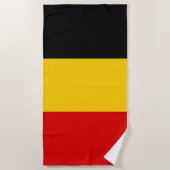 Serviette De Plage Drapeau de Belgique (Devant)