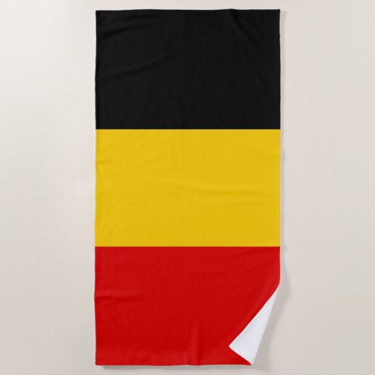 Serviette De Plage Drapeau de Belgique (Devant)