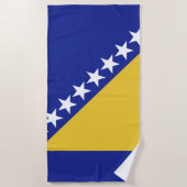 Serviette De Plage Drapeau de Bosnie-Herzégovine (Devant)