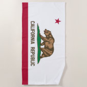 Serviette De Plage Drapeau de Californie (Devant)